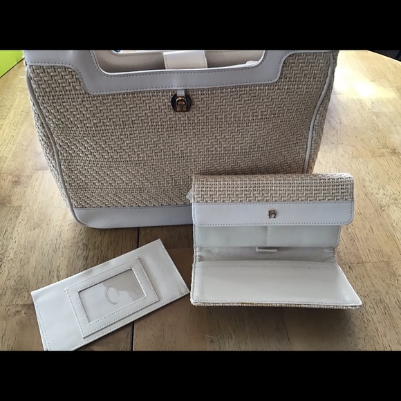 Etienne Aigner Handbags - Etienne Aigner woven purse and wallet